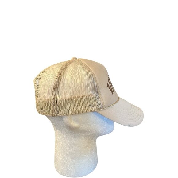 Urban Outfitters Tan VARSITY Truckers Cap One Size Snapback OTTO NWT READ - Picture 4 of 8